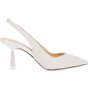 Betsey Johnson White Slingback Heels